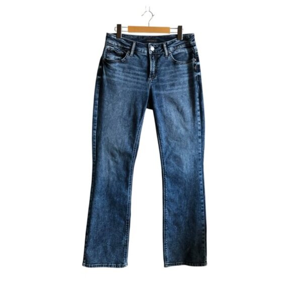 Silver Elyse Curvy Fit Mid Rise Slim Bootcut Jeans Size 28 - Picture 2 of 15